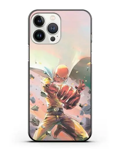 Чехол аниме Ванпанчмен - Серьёзный удар силиконовый для iPhone 13 Pro Max