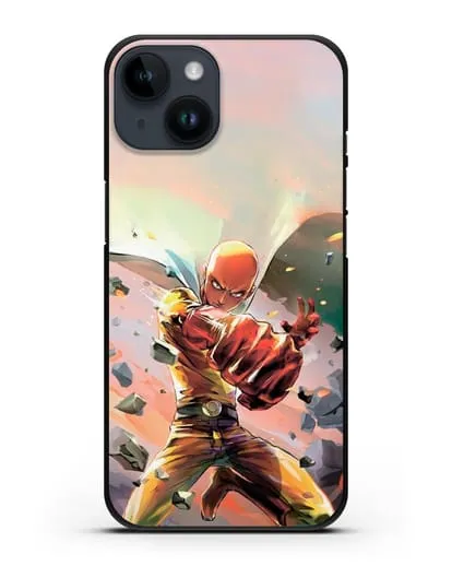 Чехол аниме Ванпанчмен - Серьёзный удар силиконовый для iPhone 14