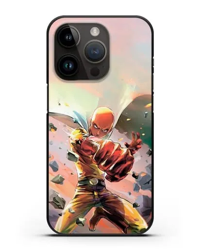 Чехол аниме Ванпанчмен - Серьёзный удар силиконовый для iPhone 14 Pro