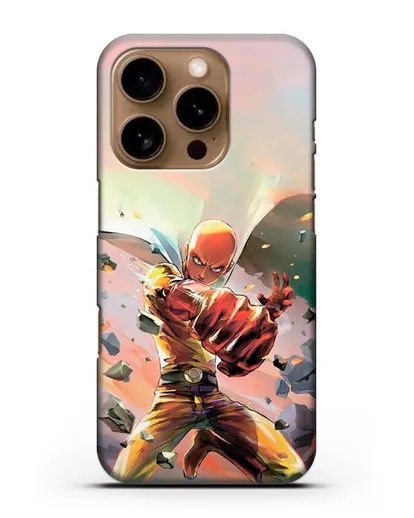 Чехол аниме Ванпанчмен - Серьёзный удар силиконовый для iPhone 16 Pro