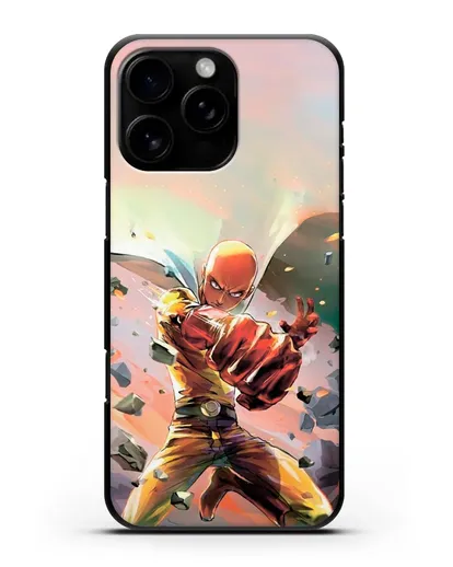 Чехол аниме Ванпанчмен - Серьёзный удар силиконовый для iPhone 16 Pro Max