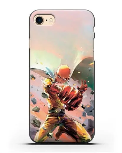 Чехол аниме Ванпанчмен - Серьёзный удар силиконовый для iPhone 8