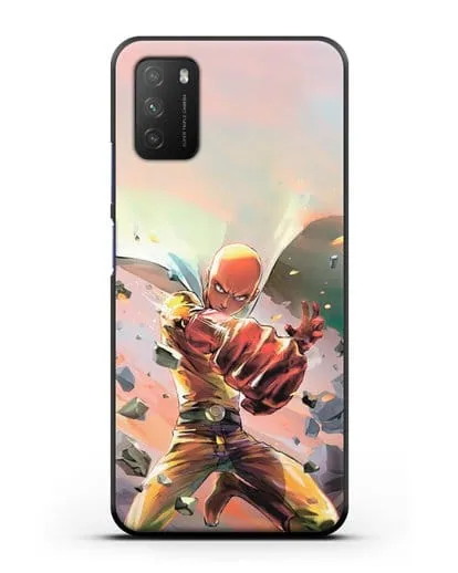 Чехол аниме Ванпанчмен - Серьёзный удар силиконовый для Xiaomi Poco M3