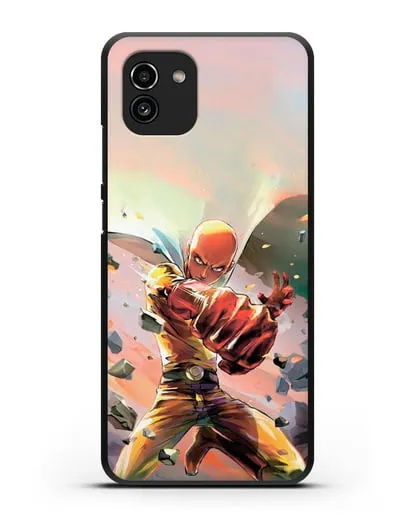 Чехол аниме Ванпанчмен - Серьёзный удар силиконовый для Samsung Galaxy A03 [SM-A035]