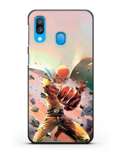 Чехол аниме Ванпанчмен - Серьёзный удар силиконовый для Samsung Galaxy A40 [SM-A405F]