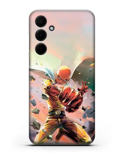Чехол аниме Ванпанчмен - Серьёзный удар силиконовый для Samsung Galaxy A55 [SM-A556]
