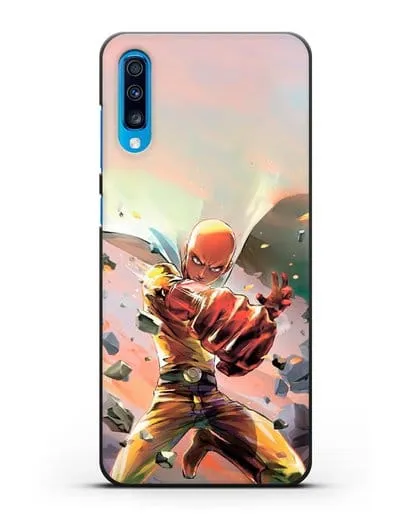 Чехол аниме Ванпанчмен - Серьёзный удар силиконовый для Samsung Galaxy A70 [SM-A705F]