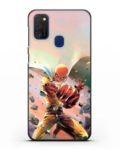 Чехол аниме Ванпанчмен - Серьёзный удар силиконовый для Samsung Galaxy M21 [SM-M215F]