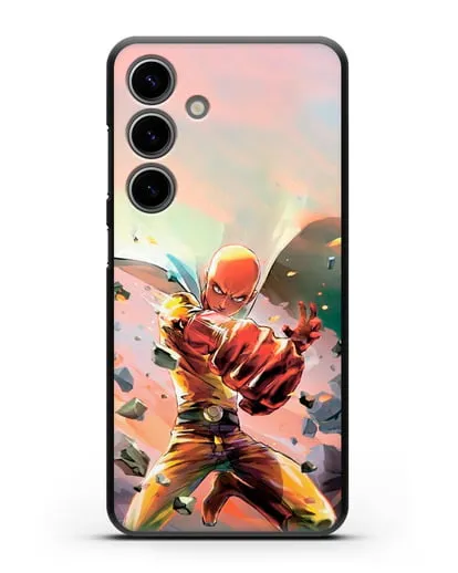 Чехол аниме Ванпанчмен - Серьёзный удар силиконовый для Samsung Galaxy S24