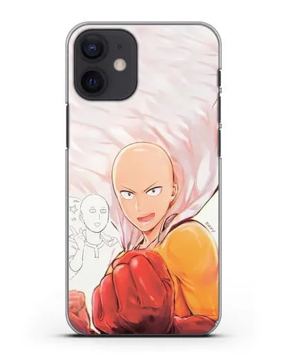 Чехол аниме Ванпанчмен - Герой Сайтама силиконовый для iPhone 12 mini