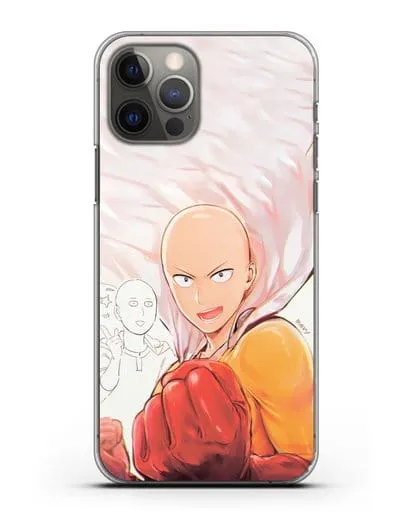 Чехол аниме Ванпанчмен - Герой Сайтама силиконовый для iPhone 12 Pro
