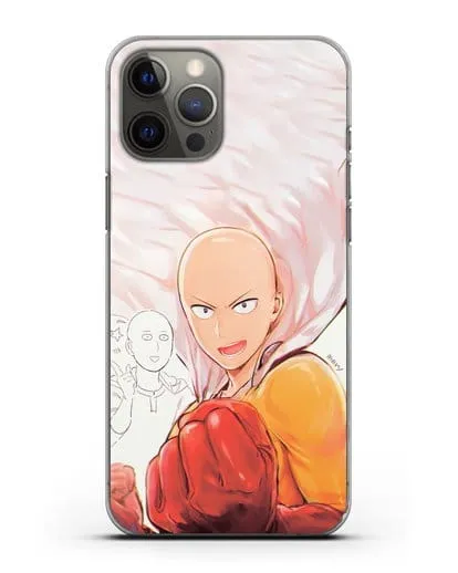 Чехол аниме Ванпанчмен - Герой Сайтама силиконовый для iPhone 12 Pro Max