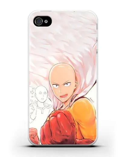 Чехол аниме Ванпанчмен - Герой Сайтама силиконовый для iPhone 4/4s