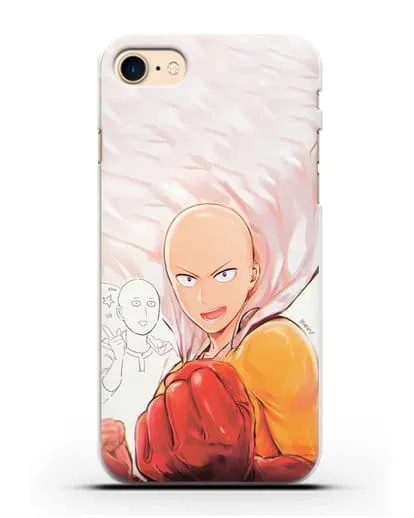 Чехол аниме Ванпанчмен - Герой Сайтама силиконовый для iPhone 8