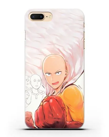 Чехол аниме Ванпанчмен - Герой Сайтама силиконовый для iPhone 8 Plus