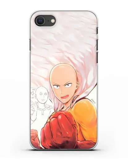 Чехол аниме Ванпанчмен - Герой Сайтама силиконовый для iPhone SE 2020