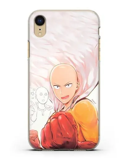 Чехол аниме Ванпанчмен - Герой Сайтама силиконовый для iPhone XR