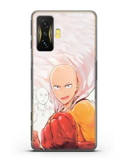 Чехол аниме Ванпанчмен - Герой Сайтама силиконовый для Xiaomi Poco F4 GT