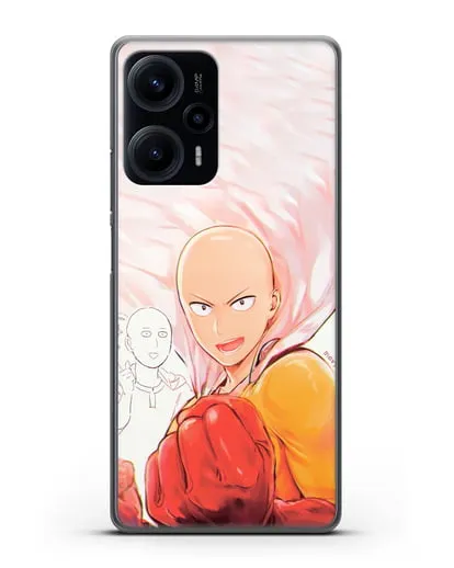 Чехол аниме Ванпанчмен - Герой Сайтама силиконовый для Xiaomi Poco F5