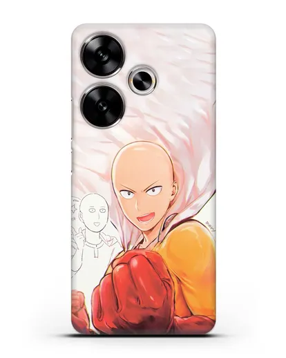 Чехол аниме Ванпанчмен - Герой Сайтама силиконовый для Xiaomi Poco F6