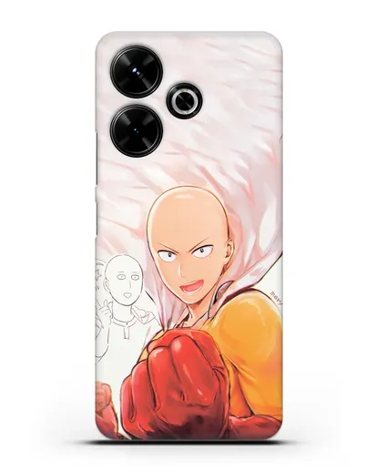 Чехол аниме Ванпанчмен - Герой Сайтама силиконовый для Xiaomi Poco M6