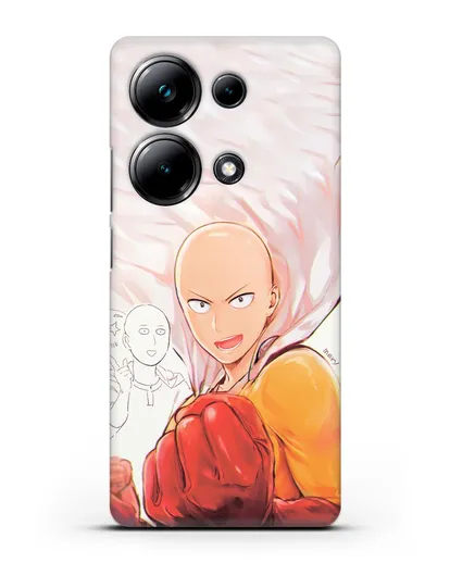 Чехол аниме Ванпанчмен - Герой Сайтама силиконовый для Xiaomi Poco M6 Pro