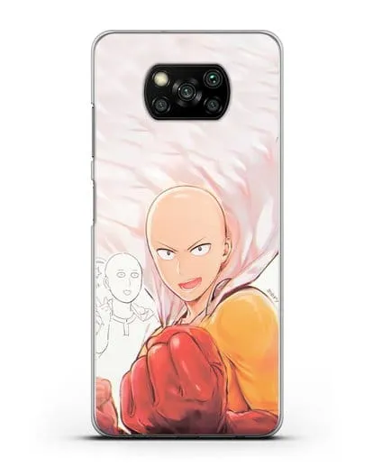 Чехол аниме Ванпанчмен - Герой Сайтама силиконовый для Xiaomi Poco X3 Pro