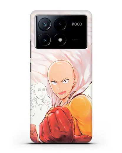 Чехол аниме Ванпанчмен - Герой Сайтама силиконовый для Xiaomi Poco X6 Pro