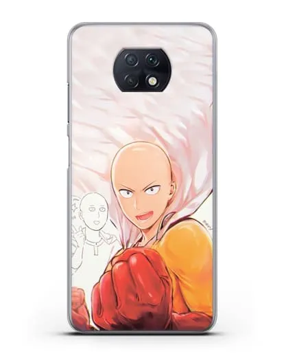 Чехол аниме Ванпанчмен - Герой Сайтама силиконовый для Xiaomi Redmi Note 9T