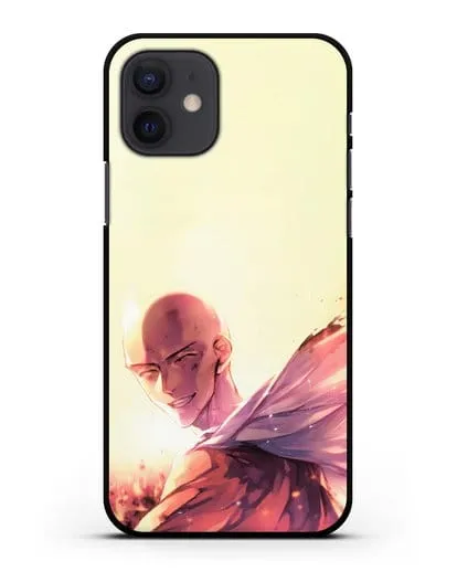 Чехол аниме Ванпанчмен - Улыбка Сайтамы силиконовый для iPhone 12