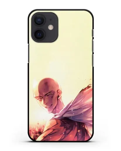 Чехол аниме Ванпанчмен - Улыбка Сайтамы силиконовый для iPhone 12 mini