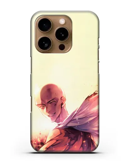 Чехол аниме Ванпанчмен - Улыбка Сайтамы силиконовый для iPhone 16 Pro