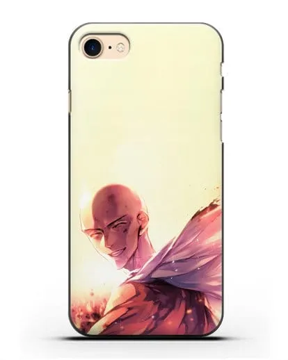 Чехол аниме Ванпанчмен - Улыбка Сайтамы силиконовый для iPhone 8