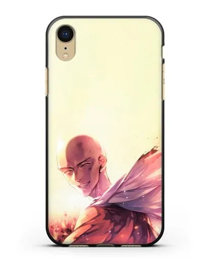 Чехол аниме Ванпанчмен - Улыбка Сайтамы силиконовый для iPhone XR