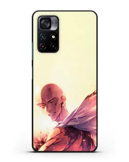 Чехол аниме Ванпанчмен - Улыбка Сайтамы силиконовый для Xiaomi Poco M4 Pro 5G