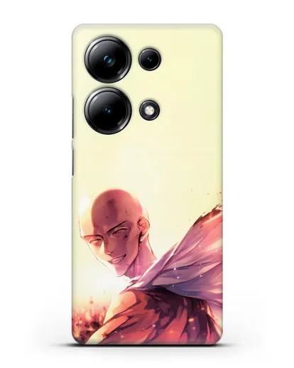 Чехол аниме Ванпанчмен - Улыбка Сайтамы силиконовый для Xiaomi Poco M6 Pro