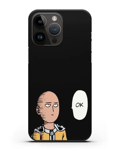 Чехол аниме Ванпанчмен - Ок силиконовый для iPhone 14 Pro Max