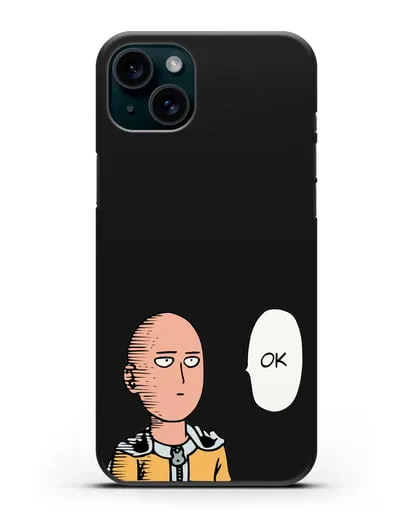 Чехол аниме Ванпанчмен - Ок силиконовый для iPhone 15 Plus