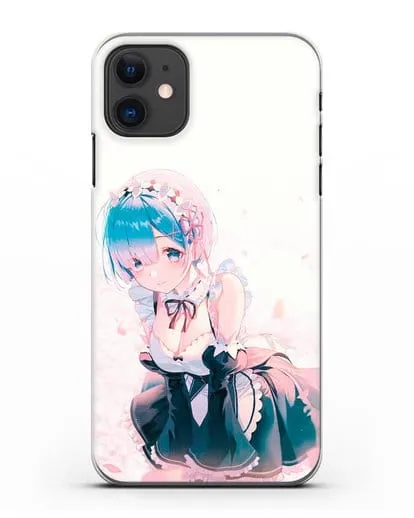 Чехол аниме Re:zero жизнь с нуля - Рем силиконовый для iPhone 11