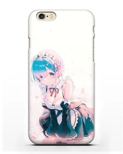 Чехол аниме Re:zero жизнь с нуля - Рем силиконовый для iPhone 6