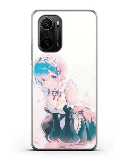 Чехол аниме Re:zero жизнь с нуля - Рем силиконовый для Xiaomi Poco F3