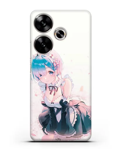 Чехол аниме Re:zero жизнь с нуля - Рем силиконовый для Xiaomi Poco F6