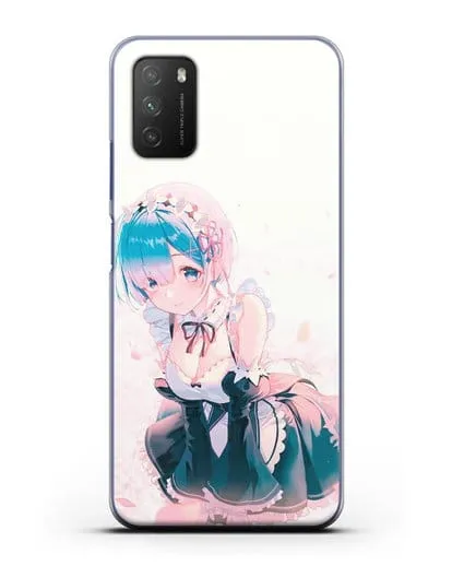 Чехол аниме Re:zero жизнь с нуля - Рем силиконовый для Xiaomi Poco M3