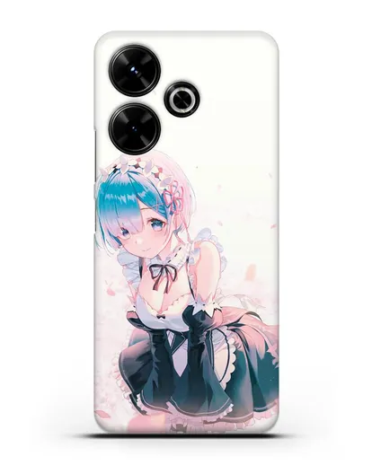Чехол аниме Re:zero жизнь с нуля - Рем силиконовый для Xiaomi Poco M6