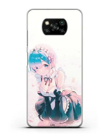 Чехол аниме Re:zero жизнь с нуля - Рем силиконовый для Xiaomi Poco X3 Pro