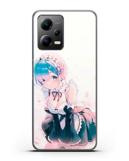 Чехол аниме Re:zero жизнь с нуля - Рем силиконовый для Xiaomi Poco X5