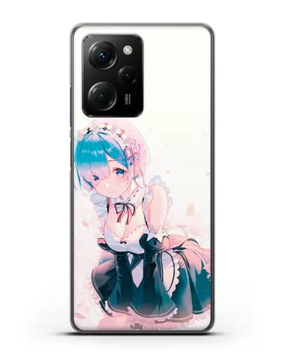 Чехол аниме Re:zero жизнь с нуля - Рем силиконовый для Xiaomi Poco X5 Pro
