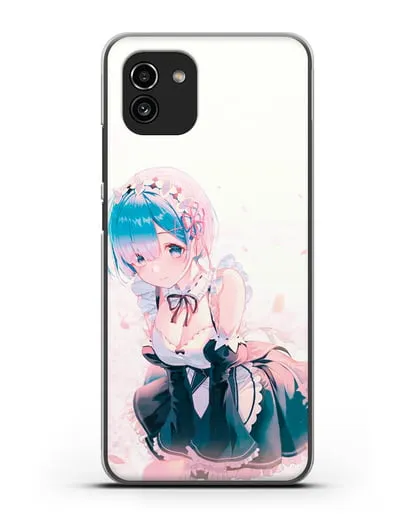 Чехол аниме Re:zero жизнь с нуля - Рем силиконовый для Samsung Galaxy A03 [SM-A035]