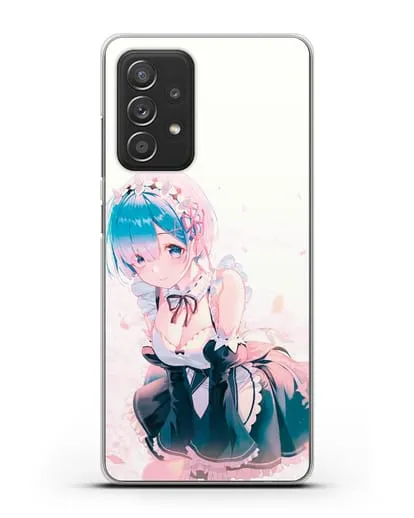 Чехол аниме Re:zero жизнь с нуля - Рем силиконовый для Samsung Galaxy A53