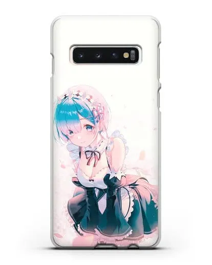 Чехол аниме Re:zero жизнь с нуля - Рем силиконовый для Samsung Galaxy S10 Plus [SM-G975F]